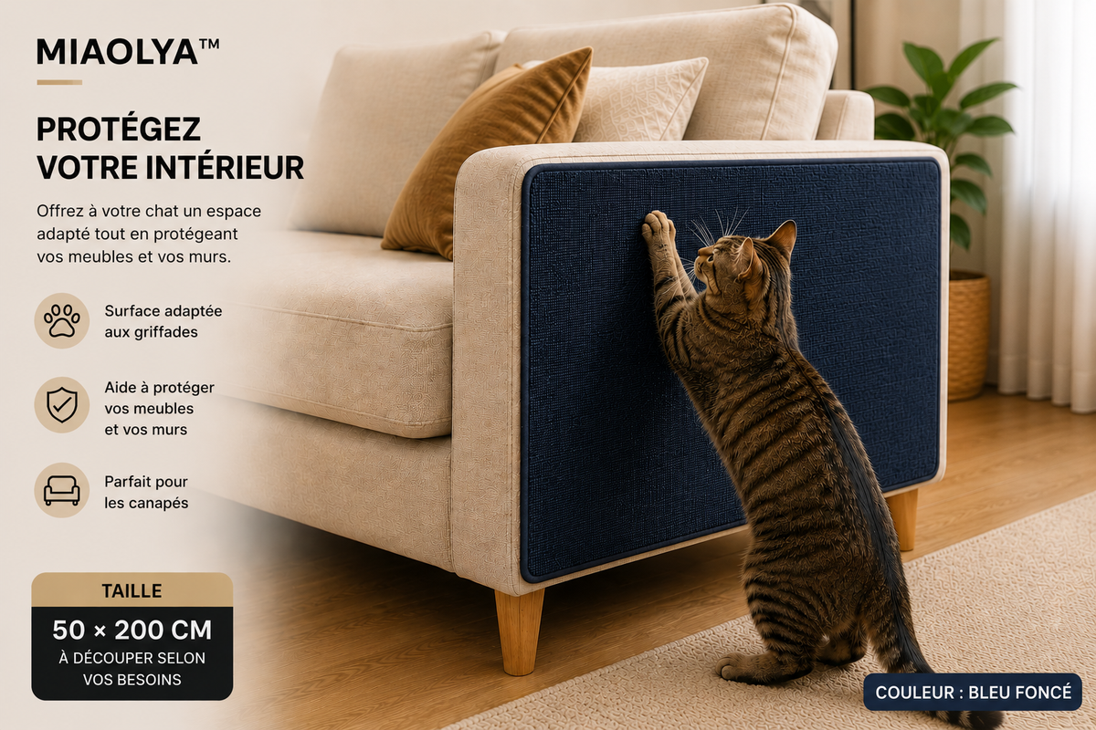 Protection Anti-Griffures Miaolya™ — Tapis Griffoir Découpable