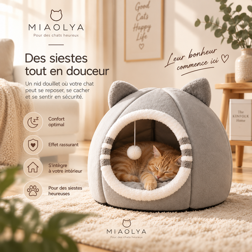 Grotte Douce Miaolya™ — Nid Cocoon pour Chat