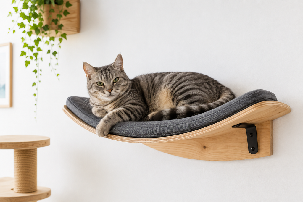 Plateforme Murale Miaolya™ — Repos & Escalade pour Chat